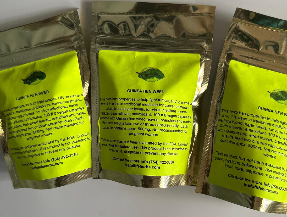 Guinea Hen Weed Capsules – Wildcrafted Alkaline Herbs