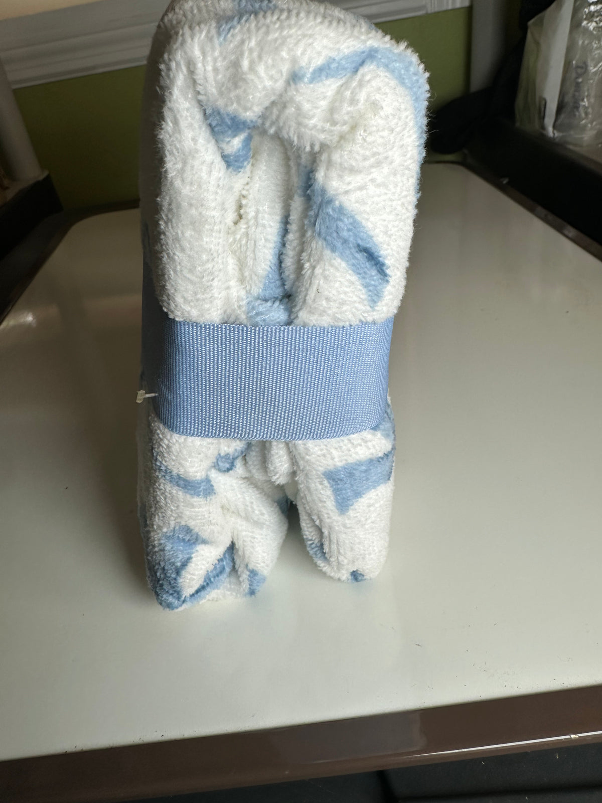 Kirkton House Body Wrap Women One Size blue & white Cotton Spa Towel Adjustable
