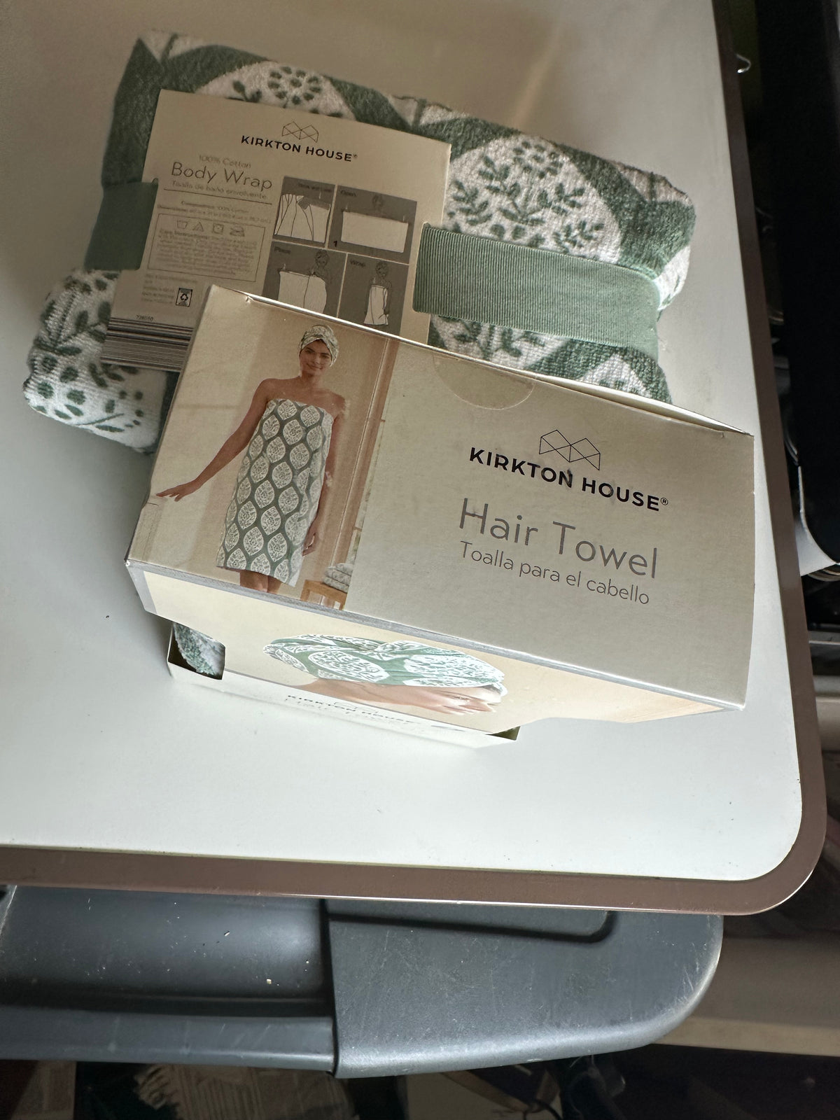Kirkton House 100% Cotton Body Wrap Towel & 2 pack hair towel Fast Drying NEW