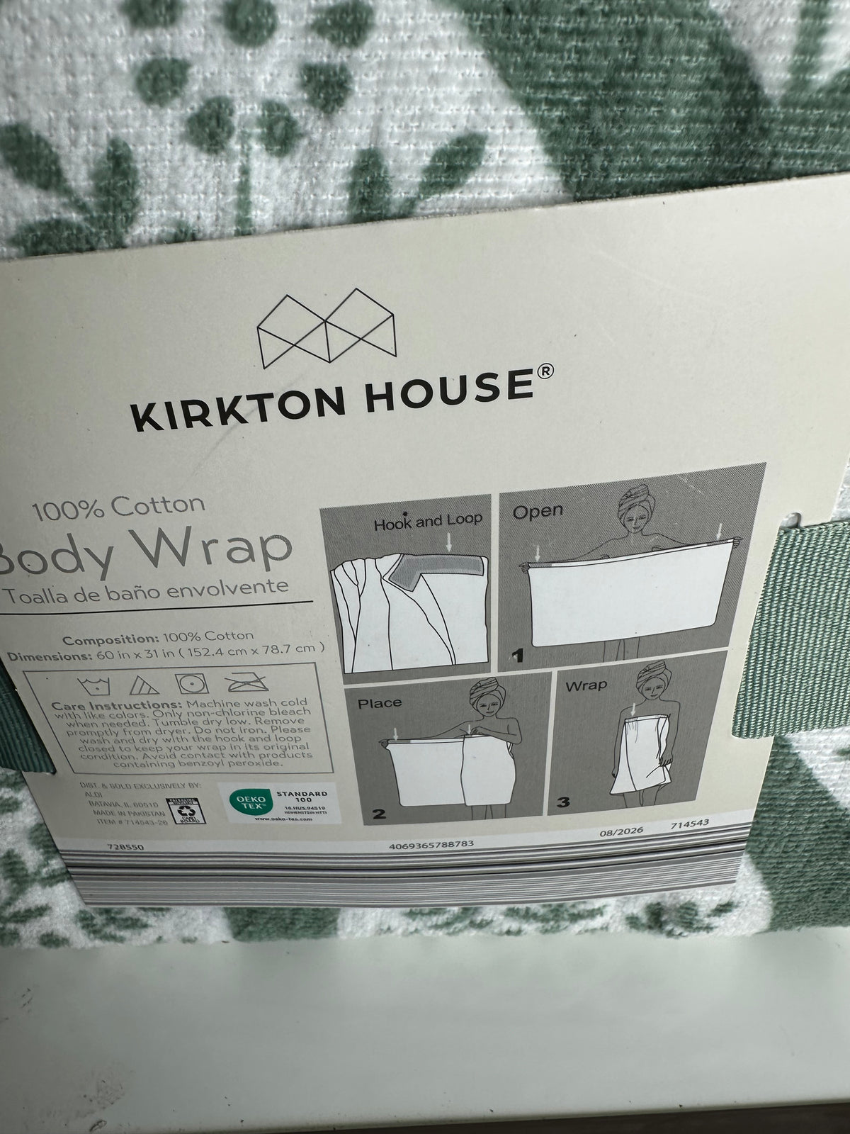 Kirkton House 100% Cotton Body Wrap Towel & 2 pack hair towel Fast Drying NEW