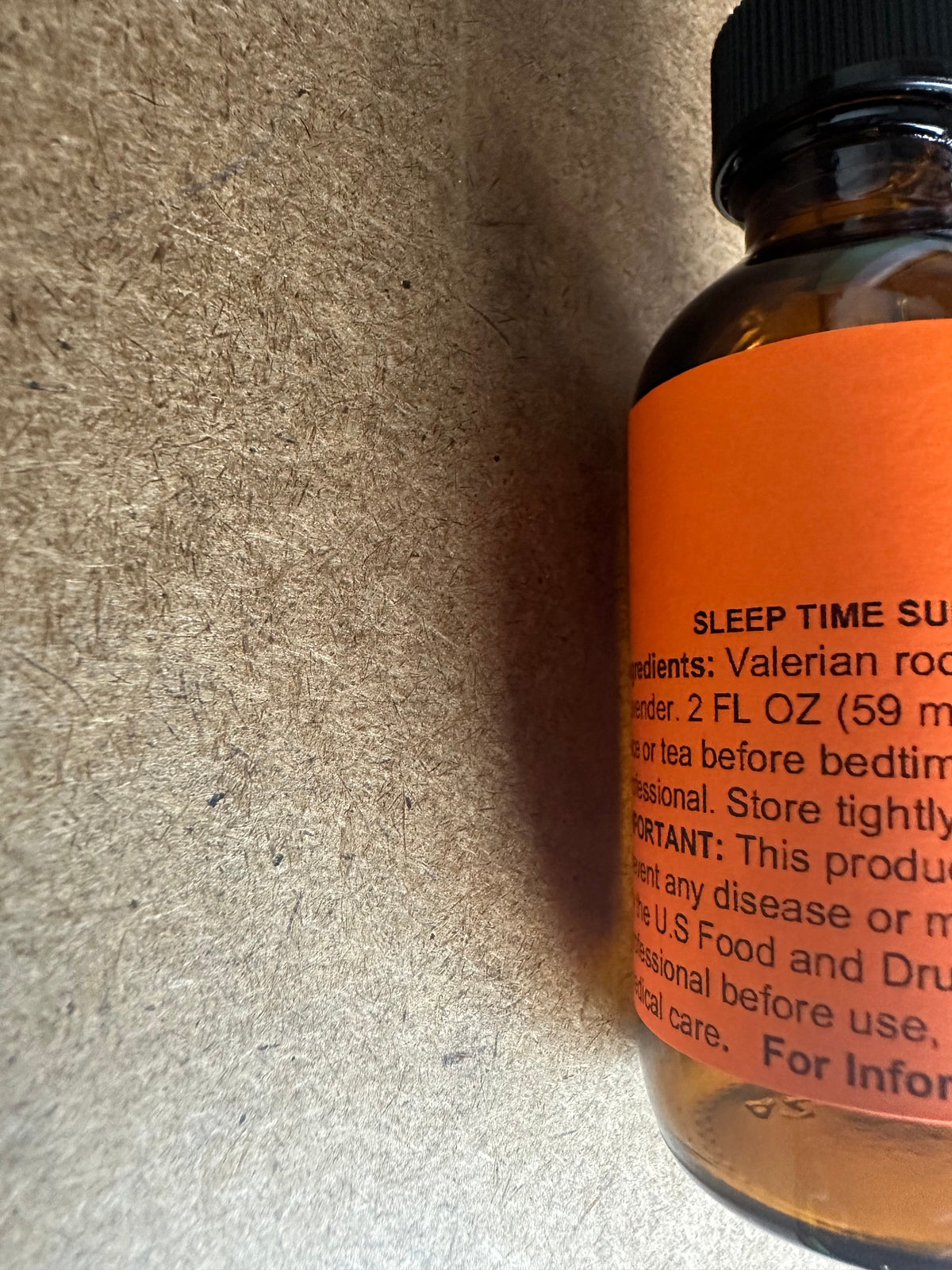 Sleep Time Supplement — Organic Alcohol-Based Tincture