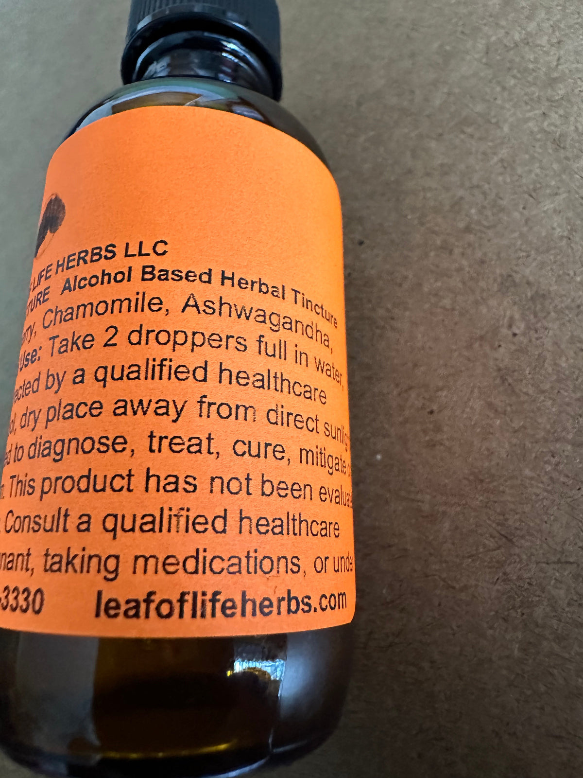 Sleep Time Supplement — Organic Alcohol-Based Tincture