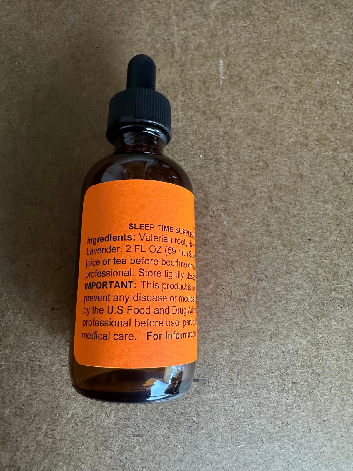 Sleep Time Supplement — Vegetable Glycerin-Based Tincture