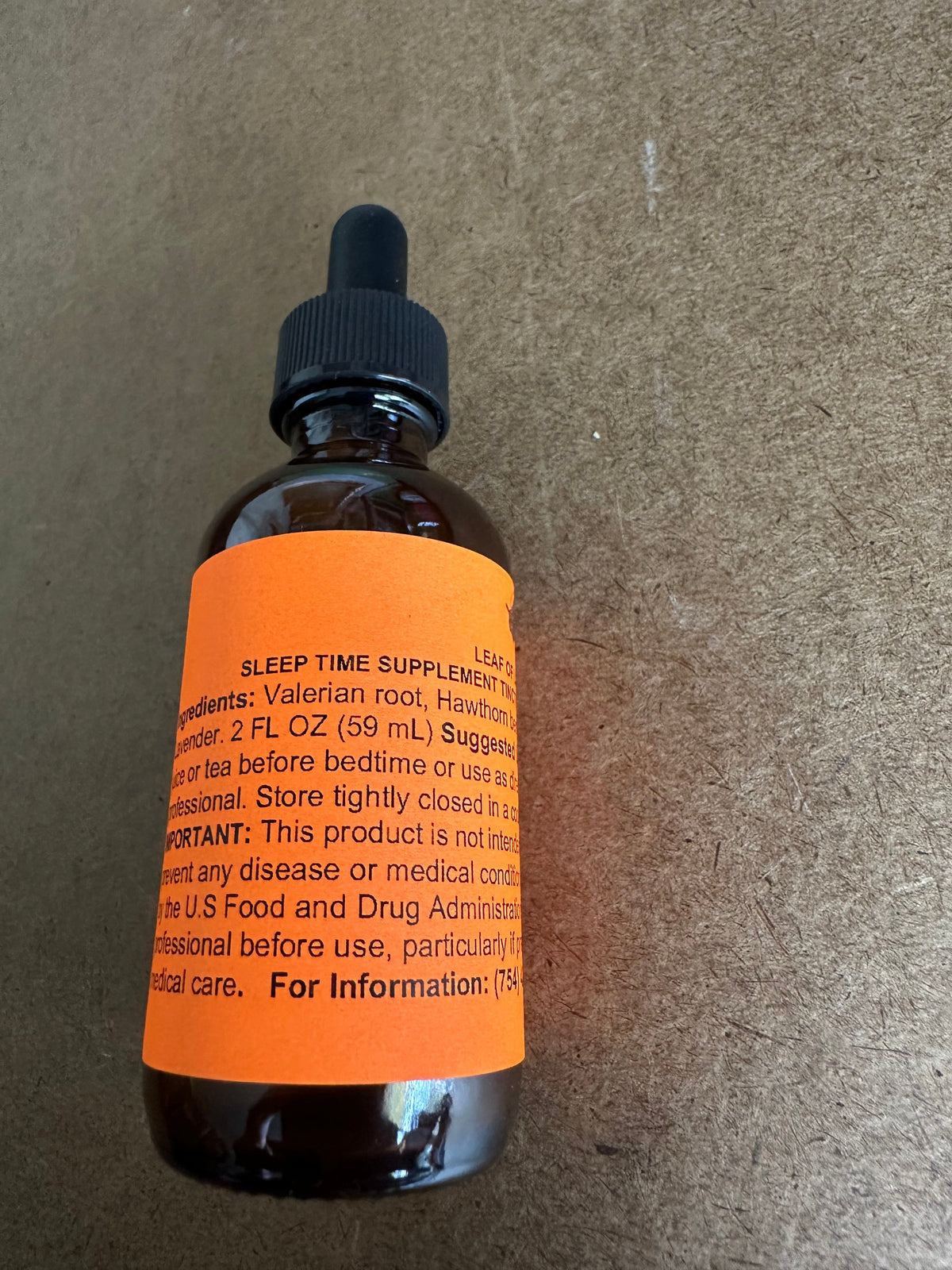 Sleep Time Supplement — Vegetable Glycerin-Based Tincture