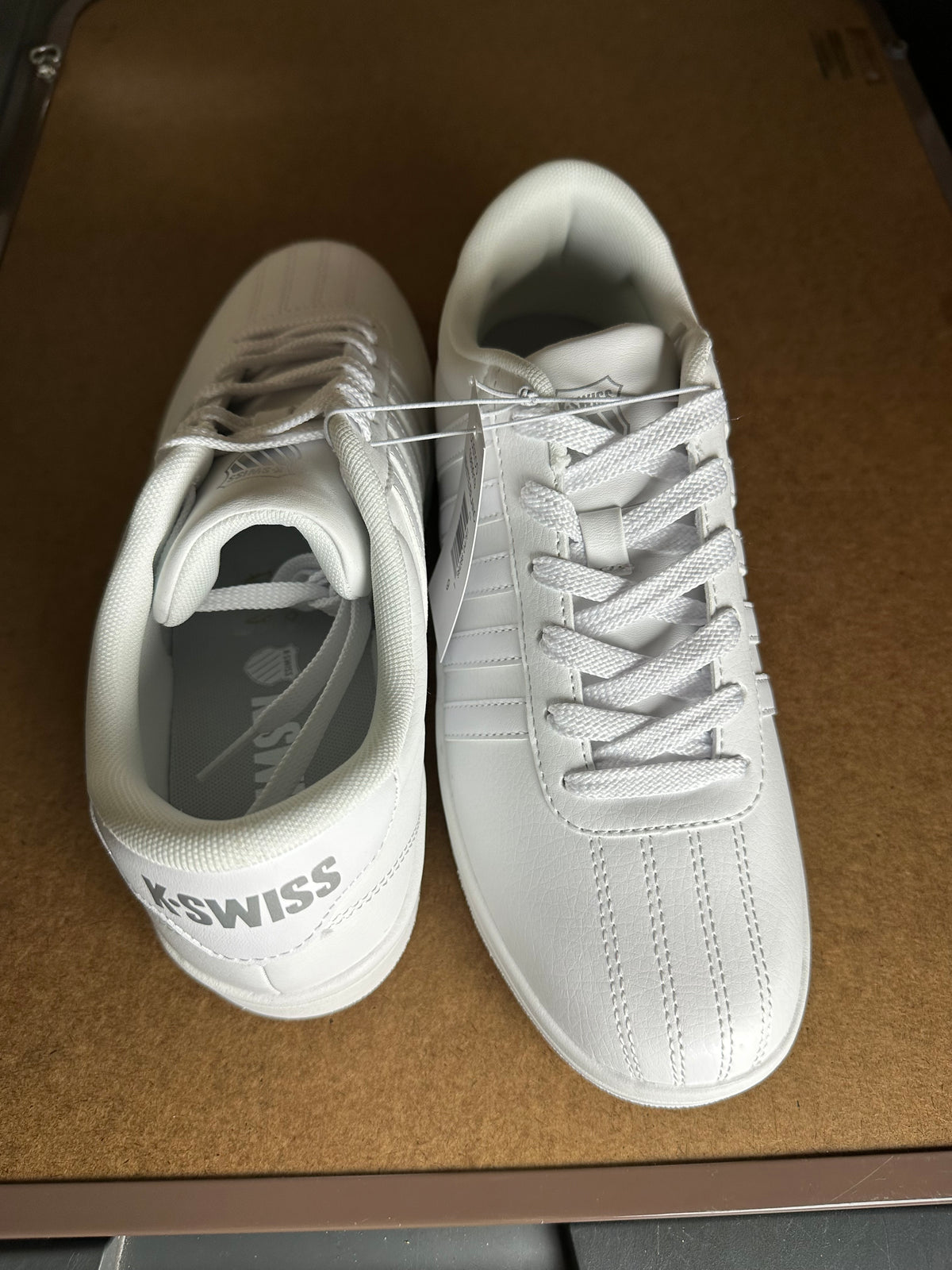 K-Swiss Women's Court Open Stripes Sneakers – White, Size 9