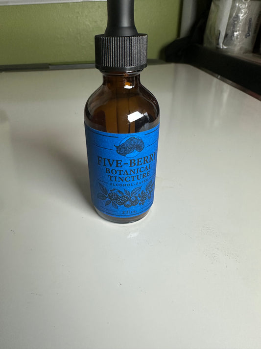 Five-Berry Botanical Tincture – Alcohol-Based, 2 fl oz