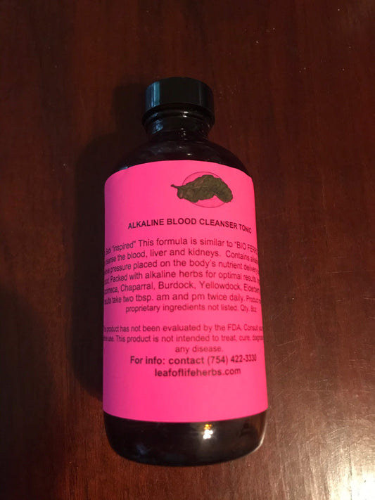 Alkaline Blood Cleanser Tonic – Leaf of Life Iron Cleanse Formula