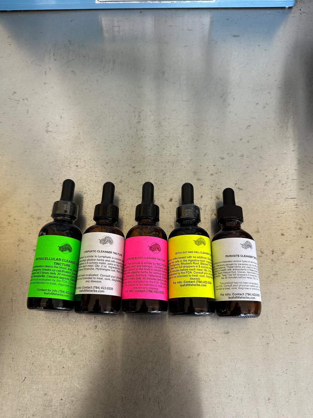 Tincture Cleanse detox package in 2 oz dropper bottles